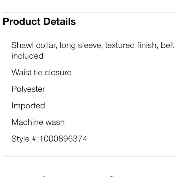 Cupcakes and Cashmere Cozy Shawl Collared Robe w/Belt- Cream - Picture 9 of 9